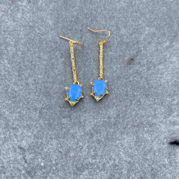 Alexis Bittar Large Gemstone Metal Earrings - Picture 3 of 3